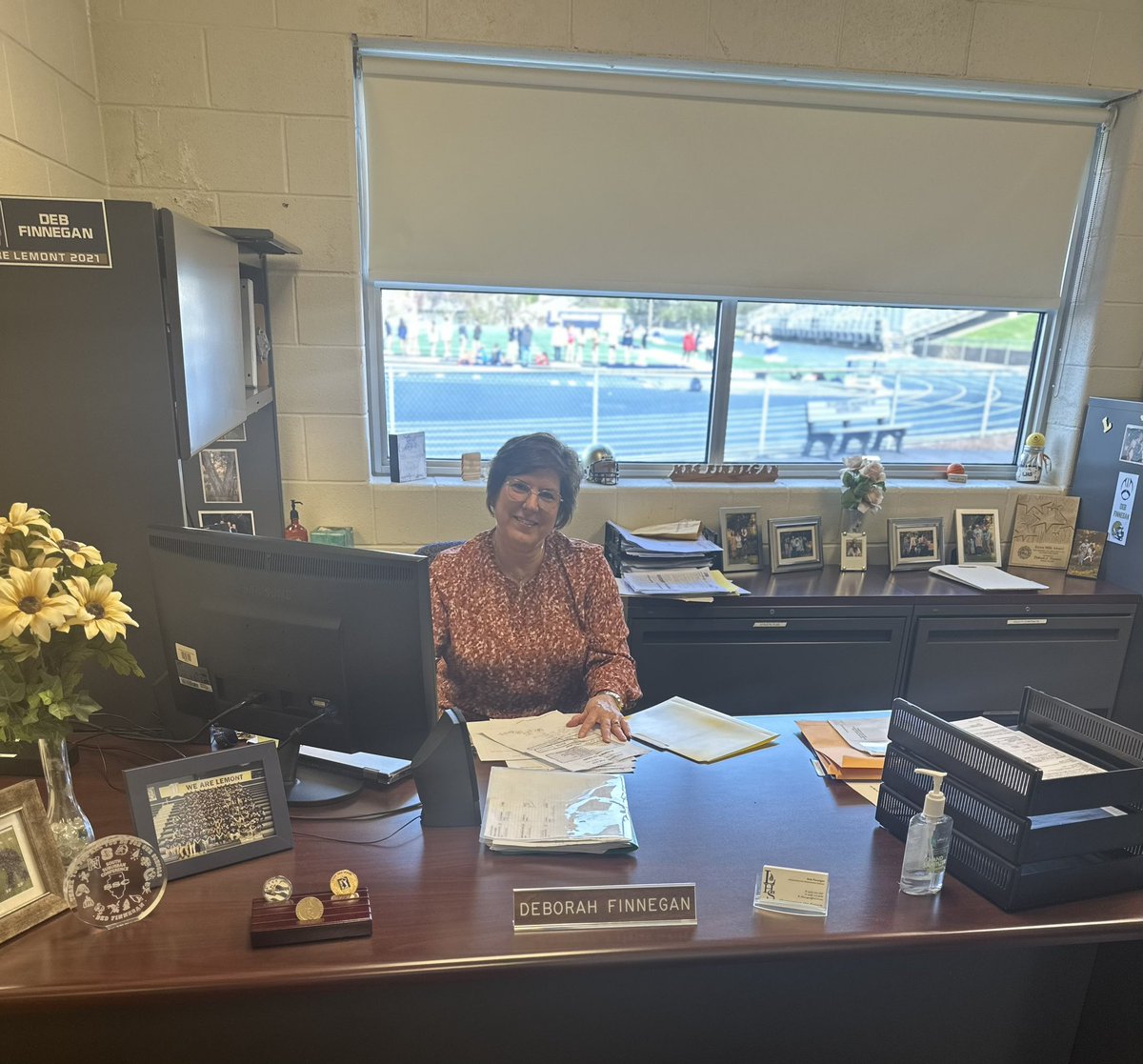 Happy Administrative Professionals Day <a href="/DebLFinnegan/">Deb Finnegan</a> “The Rock” of our <a href="/Lemont_HS/">Lemont High School</a> <a href="/Clubs_LHS/">Lemont Activities</a> and <a href="/LemontAD/">John Young</a> since our very first days together in 2000-2001. No task is ever too big! Bleeds Blue &amp; Gold! <a href="/mwdoher/">Matt Doherty</a>       <a href="/hlywd20/">John St. Clair</a> #AdministrativeProfessionalsDay #WeAreLemont