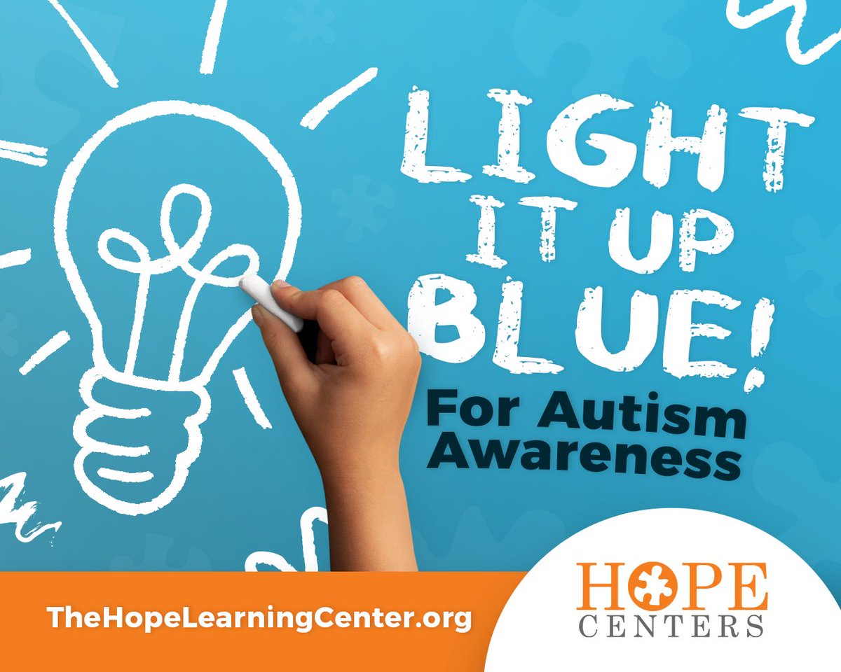 HopeLearning's tweet photo. April is Autism Awareness Month, and at The Hope Centers, we're lighting it up blue to show our support for individuals on the autism spectrum.

We believe every individual deserves respect, understanding, and learning opportunities.

#AutismAwarenessMonth #TheHopeCenters https://t.co/Comc3gxKD1