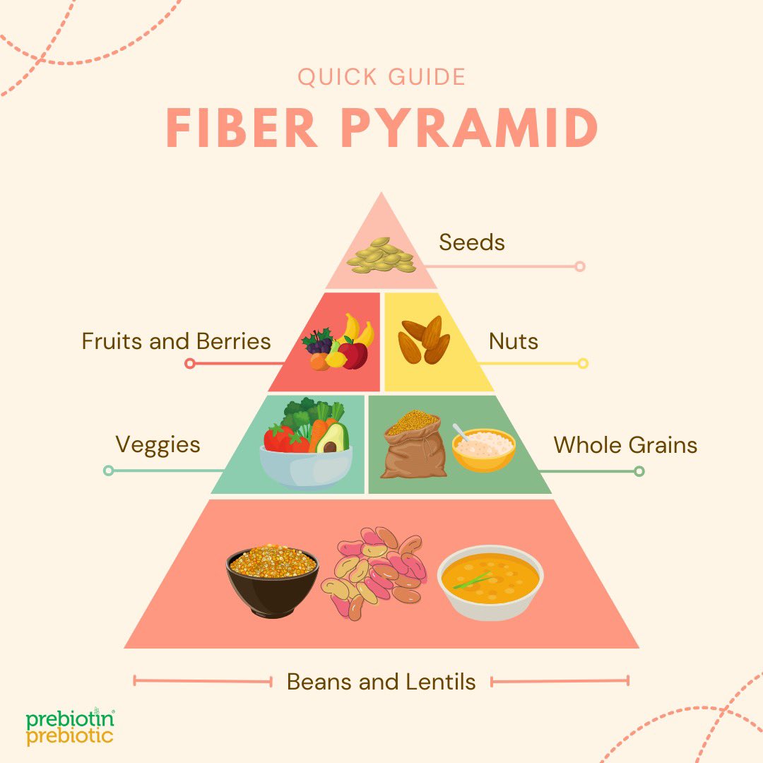Prebiotics's tweet photo. Wondering how you can intake the recommended 25-30 grams of fiber per day? View the Prebiotin Academy at https://t.co/ua6eYNMEWe to see the fiber content of different foods 🥦🫘 https://t.co/ihzKtzklRO