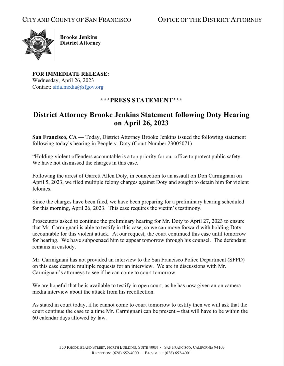 SF DISTRICT ATTORNEY on X: 
