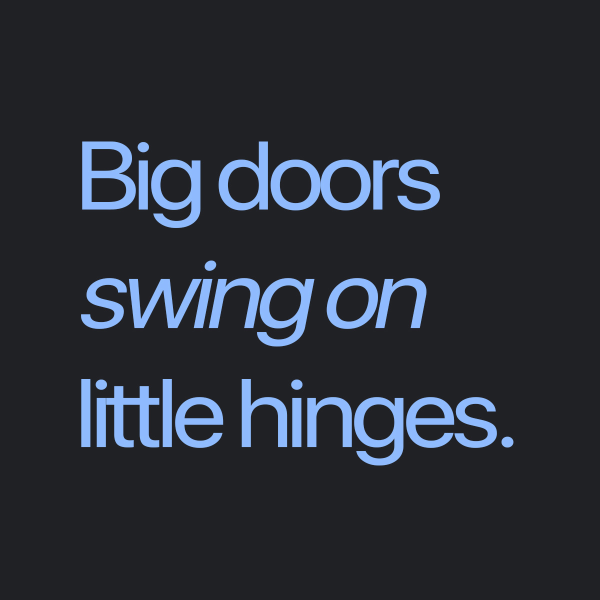 Jentezen's tweet photo. Everything big starts with something small &amp; all God needs is something to start with! https://t.co/7Z1aiPAmYS