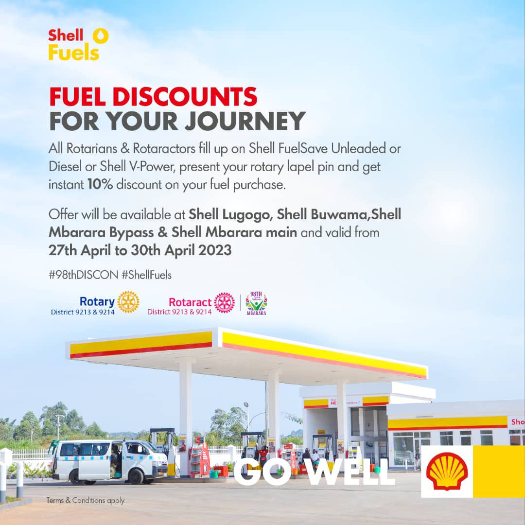 YouniSebaggala's tweet photo. @rckampalanorth @MunyonyoResort @PaulAtwine @shubeyl @GWDiscoveries ๐ฏ. Indeed all roads lead to #98ThDISCON and @VivoEnergyUg has come in handy with an attractive offer to all delegates heading to the land of ๐ฅ & ๐ฏ #ShellFuels https://t.co/3aYyTa2QYZ