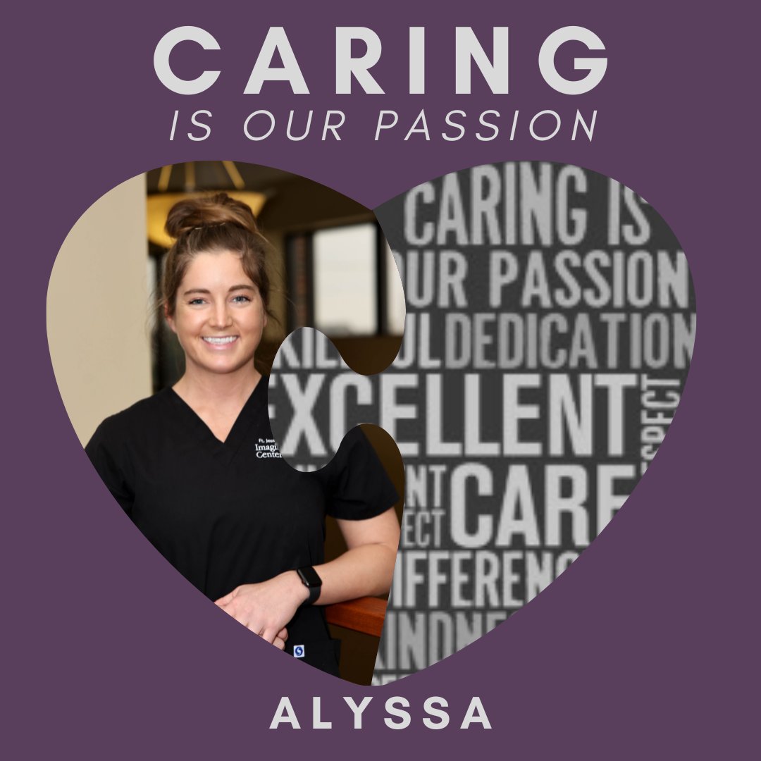Alyssa said, 'I love being a part of the healthcare world because every day, I get the opportunity to better someone else's life.' Alyssa, we're thankful for your kindness, compassion, and care for our patients and your team! #thankyou #teamFJIC #adminweek #CaringIsOurPassion