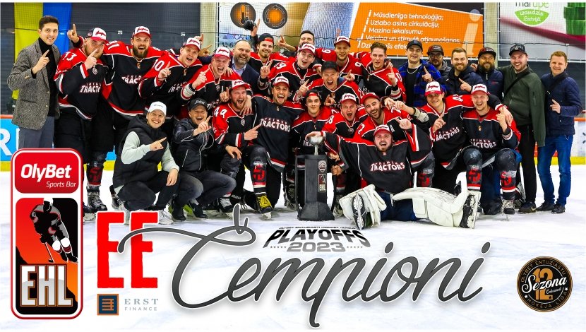 Pirmie regulārajā sezonā - pirmie izslēgšanas spēlēs - pirmie ERST FINANCE elites divīzijas Čempioni - neapturamie, divkārtējie EHL čempioni un pirmie ERST Elite Nameja Kausa čempiontitula īpašnieki - HK Trimen Tractors!

#entuziasti