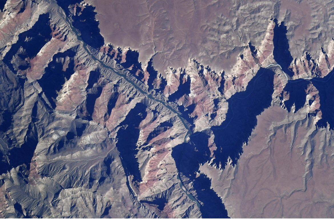 Sharing these @grandcanyonnps pics in honor of #nationalparksweek. Such an amazing perspective of the Grand Canyon from @Space_Station 250 miles above Earth. Want to hike this one of these days #nasa #iss #grandcanyonnationalpark