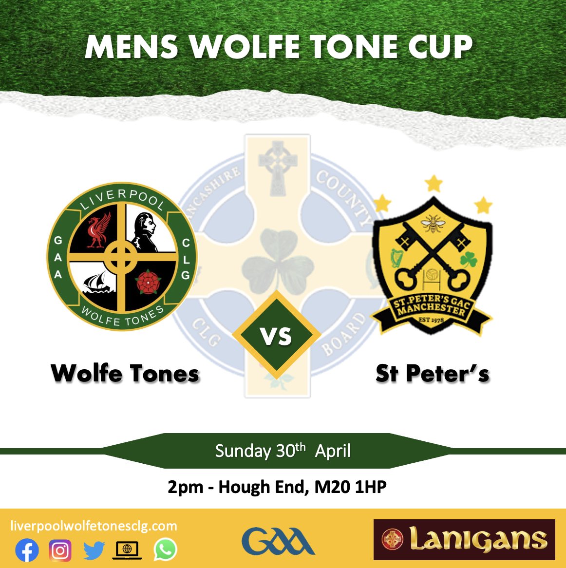 The Wolfe Tone cup kicks off this weekend with a trip to Manchester to meet @StPetersGAAManc at their home ground. All support welcome! #TonesAbú #OneClubForAll Keep up to date at: liverpoolwolfetonesclg.com