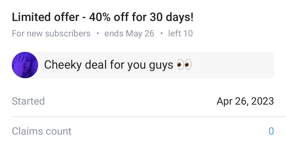 Kristiestar34's tweet photo. 40% off for the next 10 subs. 1 MONTHS !!!! 

https://t.co/EEieIHBJNg https://t.co/FZKlLHyG8y