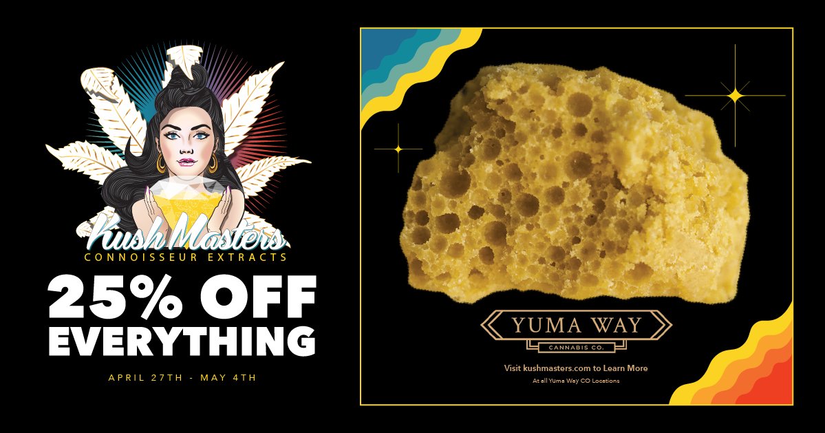kush_masters's tweet photo. π 25% Off Everything π Last day to take advantage and save on all #kushmasters #extracts with @Yuma_Way! Available at all Yuma Way locations. Ends May 4th.
π₯ #CannabisCommunity #cannabisindustry #cannabisculture https://t.co/kxyvQFs8p4