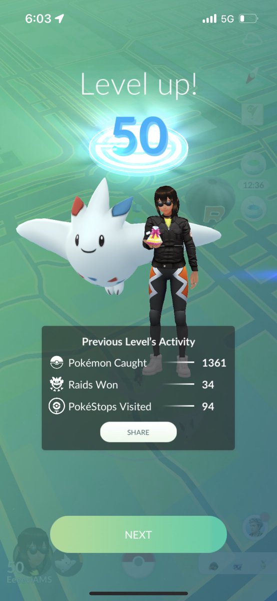 AmsEeeevi's tweet photo. Finally ! 🤩 5️⃣0️⃣

#PoGo #PokemonGo #LEVEL50 #Pokemon #Niantic https://t.co/8pV1TwYO4U