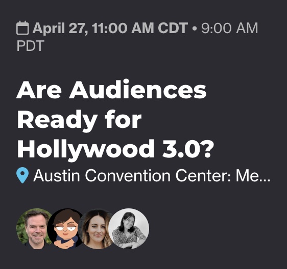 The Wrangler (@iam_thewrangler) on Twitter photo Get ready for Hollywood 3.0 at #Consensus2023 with <a href="/w3Andrea/">Andrea 🍓 Berry</a>/<a href="/Theta_Network/">Theta Network</a>, <a href="/colin_a_brady/">Colin Brady</a>/<a href="/amgistudios/">AMGI Studios</a> moderated by <a href="/camgthompson/">Cam Thompson</a>/<a href="/CoinDesk/">CoinDesk</a>⚡️📷 <a href="/consensus2023/">#Consensus2023</a> #web3 #LFG <a href="/toonstarhq/">toonstar</a> Get ready for Hollywood 3.0 at #Consensus2023 with <a href="/w3Andrea/">Andrea 🍓 Berry</a>/<a href="/Theta_Network/">Theta Network</a>, <a href="/colin_a_brady/">Colin Brady</a>/<a href="/amgistudios/">AMGI Studios</a> moderated by <a href="/camgthompson/">Cam Thompson</a>/<a href="/CoinDesk/">CoinDesk</a>⚡️📷 <a href="/consensus2023/">#Consensus2023</a> #web3 #LFG <a href="/toonstarhq/">toonstar</a>