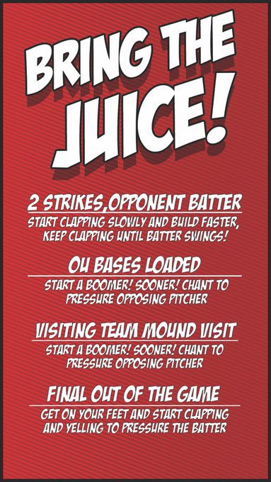 Webbdingus's tweet photo. We need this weekend to be pure #chaOUs inside and out on the #Berms! #BoomerSooner @OU_Baseball https://t.co/5PF3GJJ7Wz