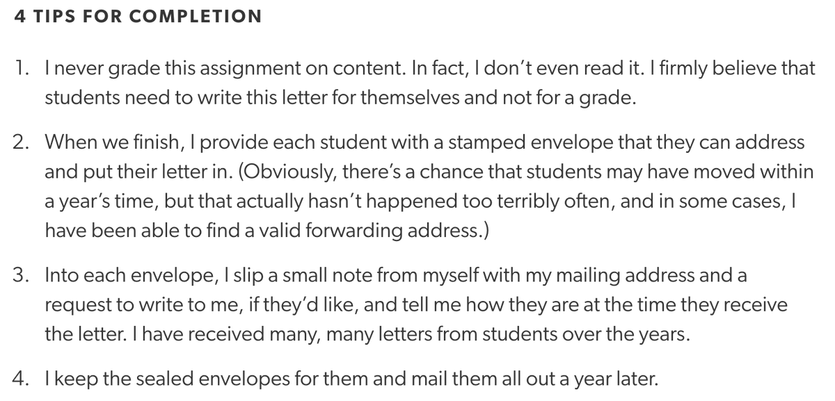 teacher2teacher's tweet photo. 💌 You've got mail!

When Ss write a letter to themselves, they think – and grow! – in past, present and future: https://t.co/pyqRDez6rr https://t.co/c2imjbR4CY
