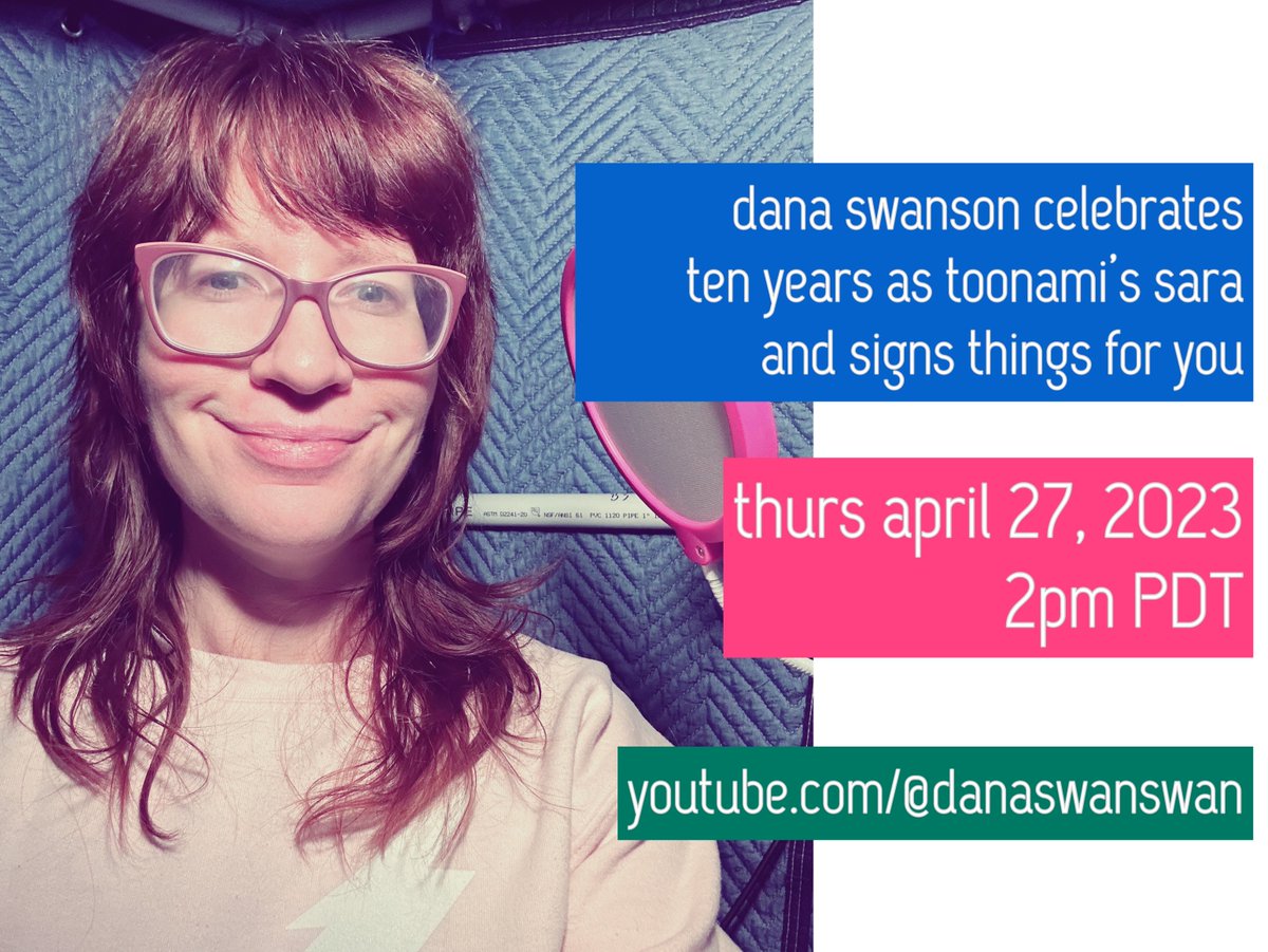 Hi, I'll be going live on a platform that is not this one Thurs 4/27/23 at 2pm PDT! I'm Ten in SARA years! I'll be signing stuff, making custom vids, and probably telling stories. Come on by #toonami faithful! youtube.com/live/kWFy5Jwms… is the liiiink