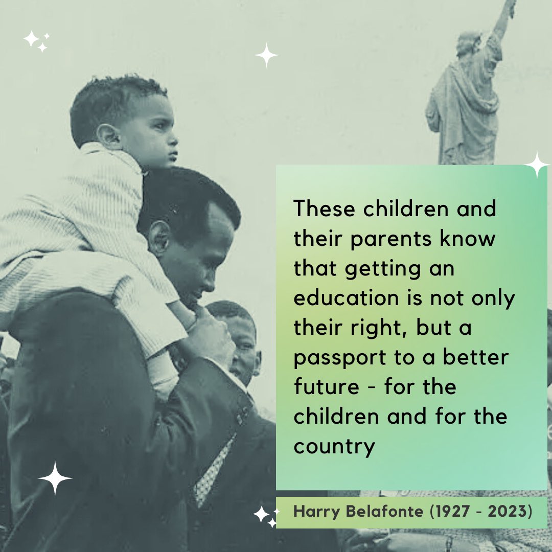 bcccunyhistory's tweet image. In 1989 @BCCcuny @CUNY Early Childhood Center awarded Harry Belafonte the Golden Acorn Award for his “outstanding contributions to the development &amp;amp; education of children.” The ceremony took place on Apr 28 in Colston Hall #nychistory #bcccuny 

Harry Belafonte (1927 - 2023) 🕊️🖤
