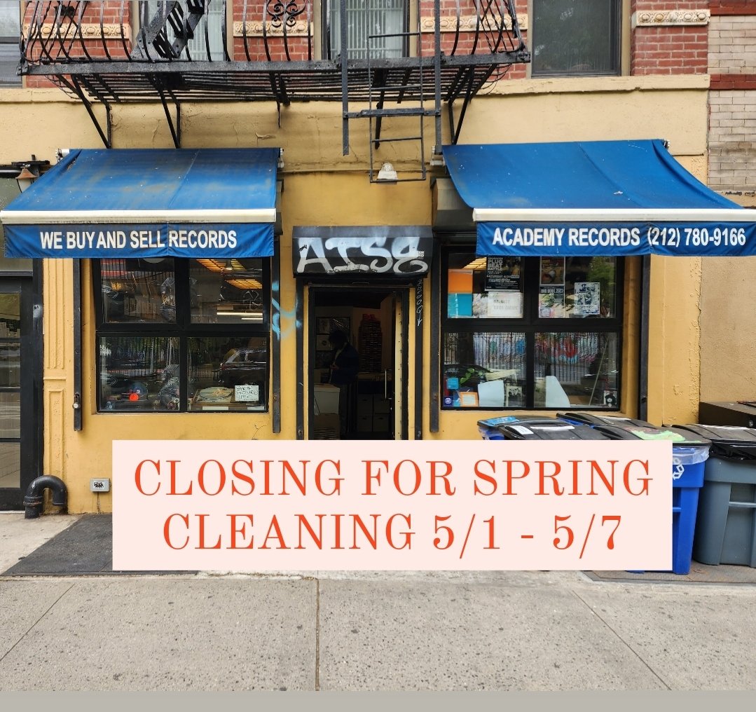 Our East Village store will be closing for a much needed sprucing up next week! The Greenpoint store will be open for all your record needs during this time