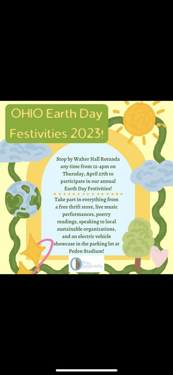 Our Earth Day Festivities are taking place tomorrow from 12-4pm in Walter Hall rotunda! Stop by anytime💚🌱