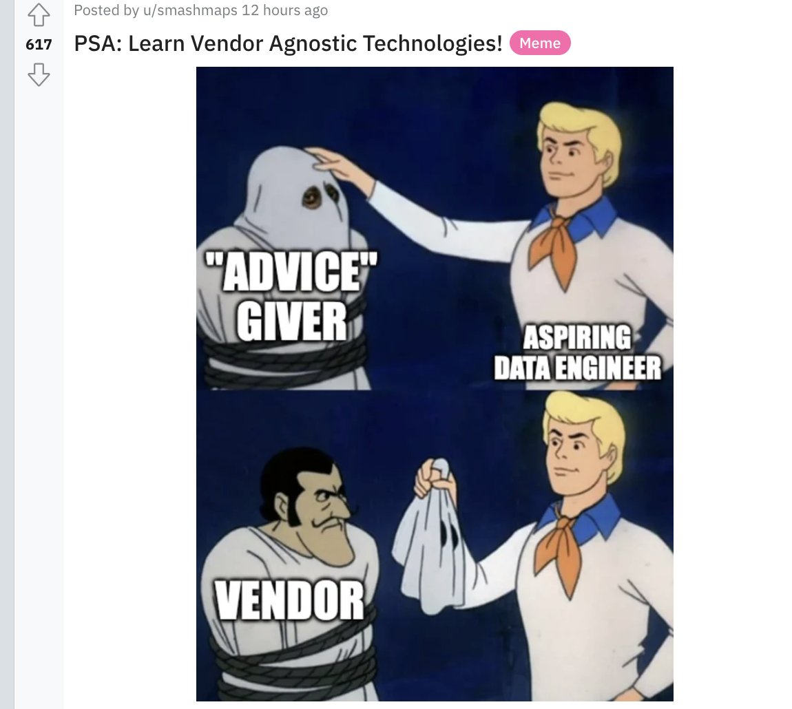 /r/dataengineering has caught on to thinly veiled  #vendorcontent. data startups are frantically pivoting back to SEO.