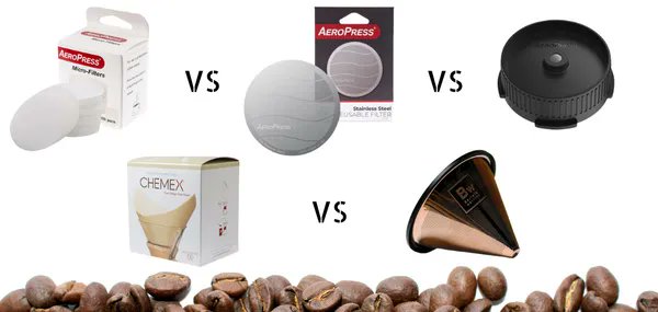 Hexnub's tweet photo. The choice of filter can make all the difference! But which is better - metal or paper? 🤔 In this showdown, we'll weigh the pros and cons of each to help you brew your best cup of coffee. ☕️👊
https://t.co/cMhlBGCQDw
#CoffeeFilters #Aeropress #Chemex #MetalVsPaper https://t.co/S1xY29jKq6