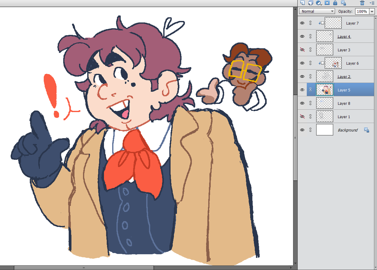 trying to memorize irving's face before i work on his official portraits >-<