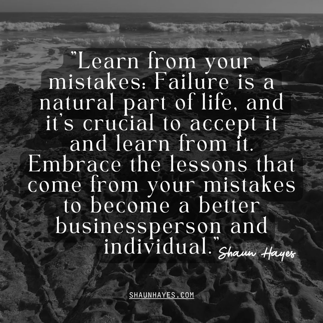 Embrace Failure 🌟
Embrace the lessons that come from your mistakes to become a better businessperson and individual. Keep growing and remember that every setback is an opportunity for a comeback! #EmbraceFailure #GrowthMindset #BusinessLessons