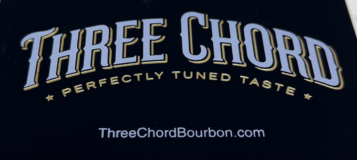 Some serious class with a #foilstamped #business card from <a href="/3ChordBourbon/">Three Chord Bourbon</a>. Looks awesome!