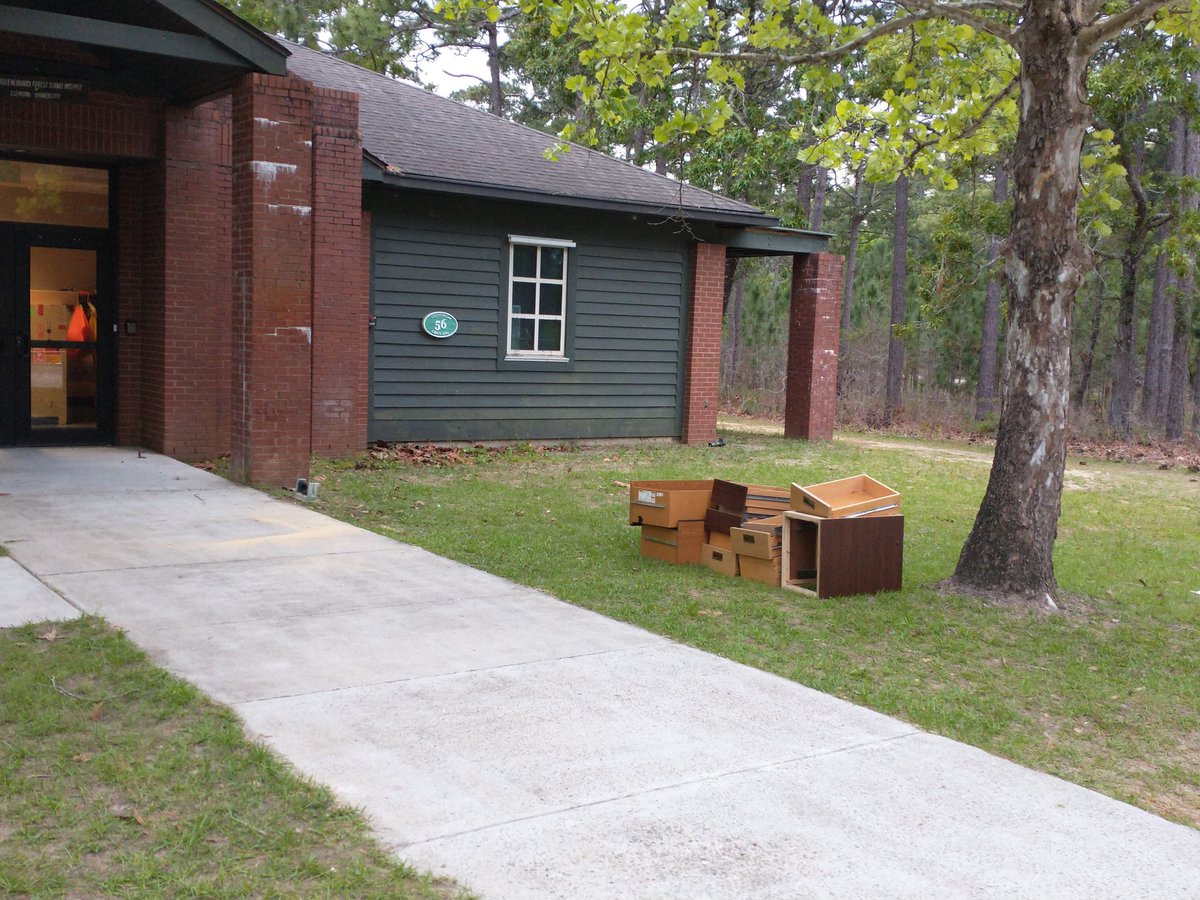 <a href="/ClemsonBaruch/">Baruch Institute CU</a> Our operations manager left his drawers outside on the ground today. I suggested that might not be appropriate behavior, but he said it was for a brief time. Not sure that helps. #DadJokes