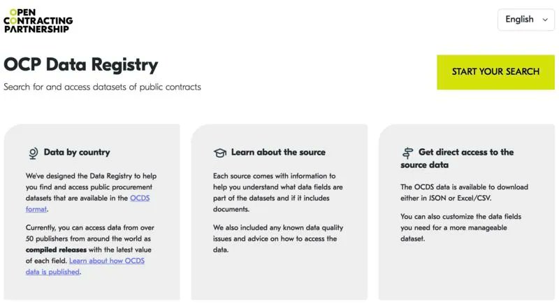 Sourcing #OpenData can be hard. But, sourcing standardized, quality open data on public procurement can be even harder.

Browse the new <a href="/opencontracting/">Open Contracting Partnership</a> Partnership Data Registry: buff.ly/41BciT9