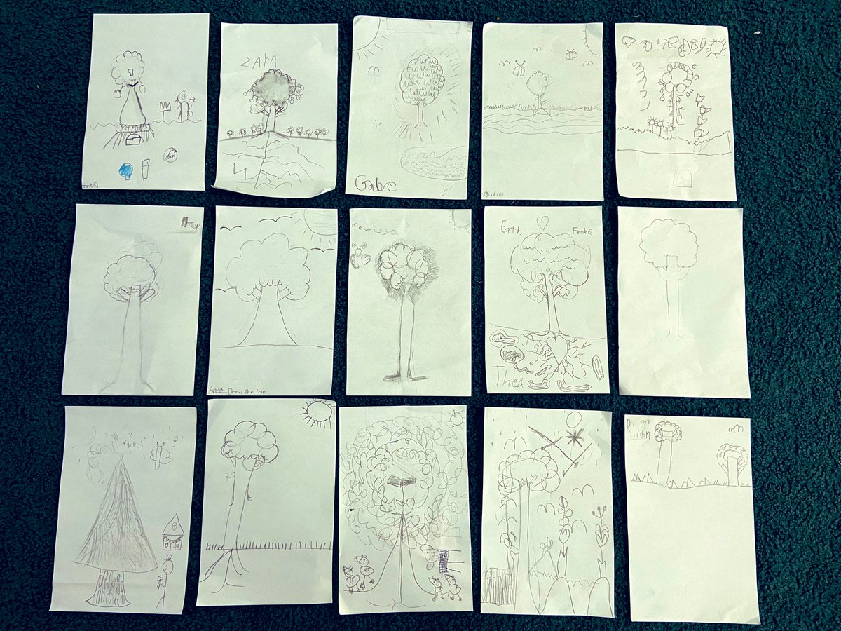 Our Grade 1-2 crew @StBenedictOCSB enjoyed listening to the story “Blackflies”, read to us by @JayOdjick. We had fun following his 5 step process to drawing a tree. Thank you to @YKrawiecki for organizing this event! #ocsb #ocsbEarth #ocsbArts