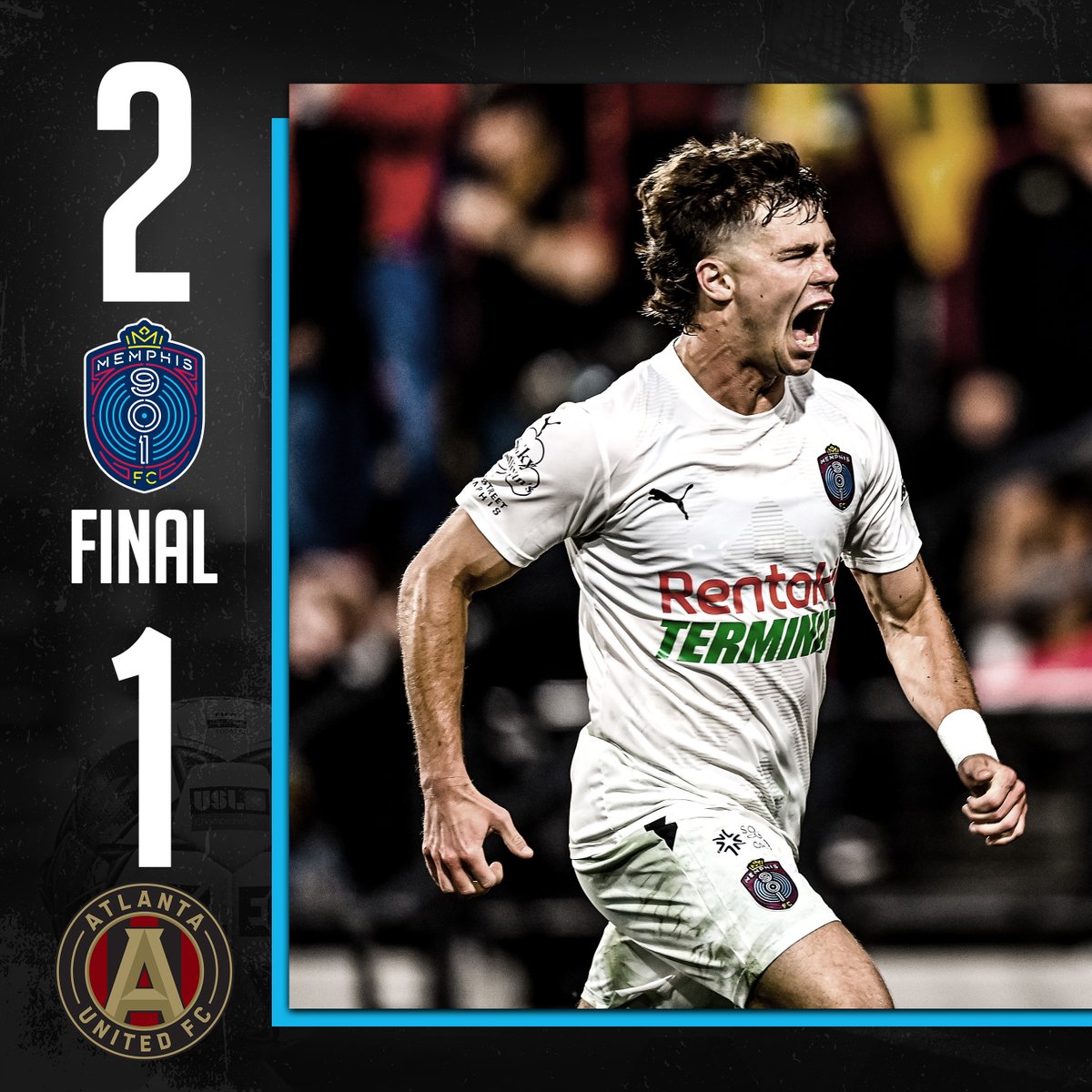 Memphis901FC's tweet image. That's a BIG MEMPHIS DUBSKIIII

Memphis 901 FC earns the first win over an MLS side in club history!

#USOC2023  // #DefendMemphis