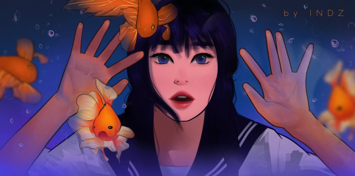 GM 🌊

New artwork I just finished! Will make a process video later 🐠💖

#IndigoArts #anime #digitalart