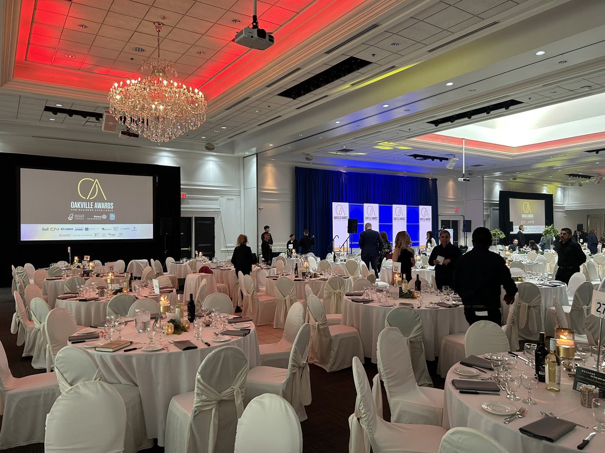 All ready for the <a href="/OakvilleChamber/">Oakville Chamber</a> OABEs tonight.