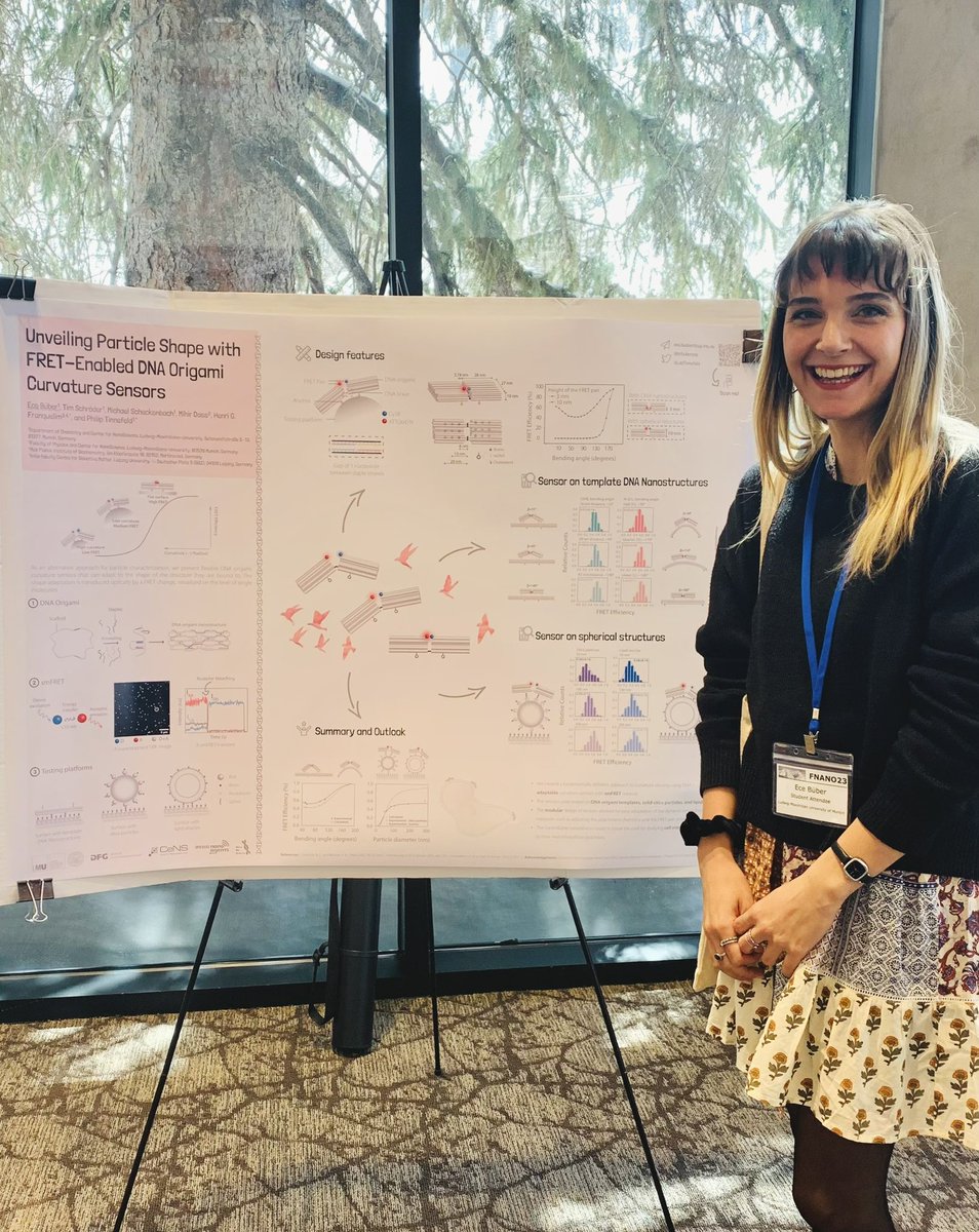 birbuberece's tweet photo. Attending the #FNANO23 conference has been an incredible experience, and presenting my poster on #DNAorigami #CurvatureSensors is the cherry on top! 🍒 Join me at the evening session to dive deeper into this 🧬🔬 https://t.co/mdwt1pmSyz