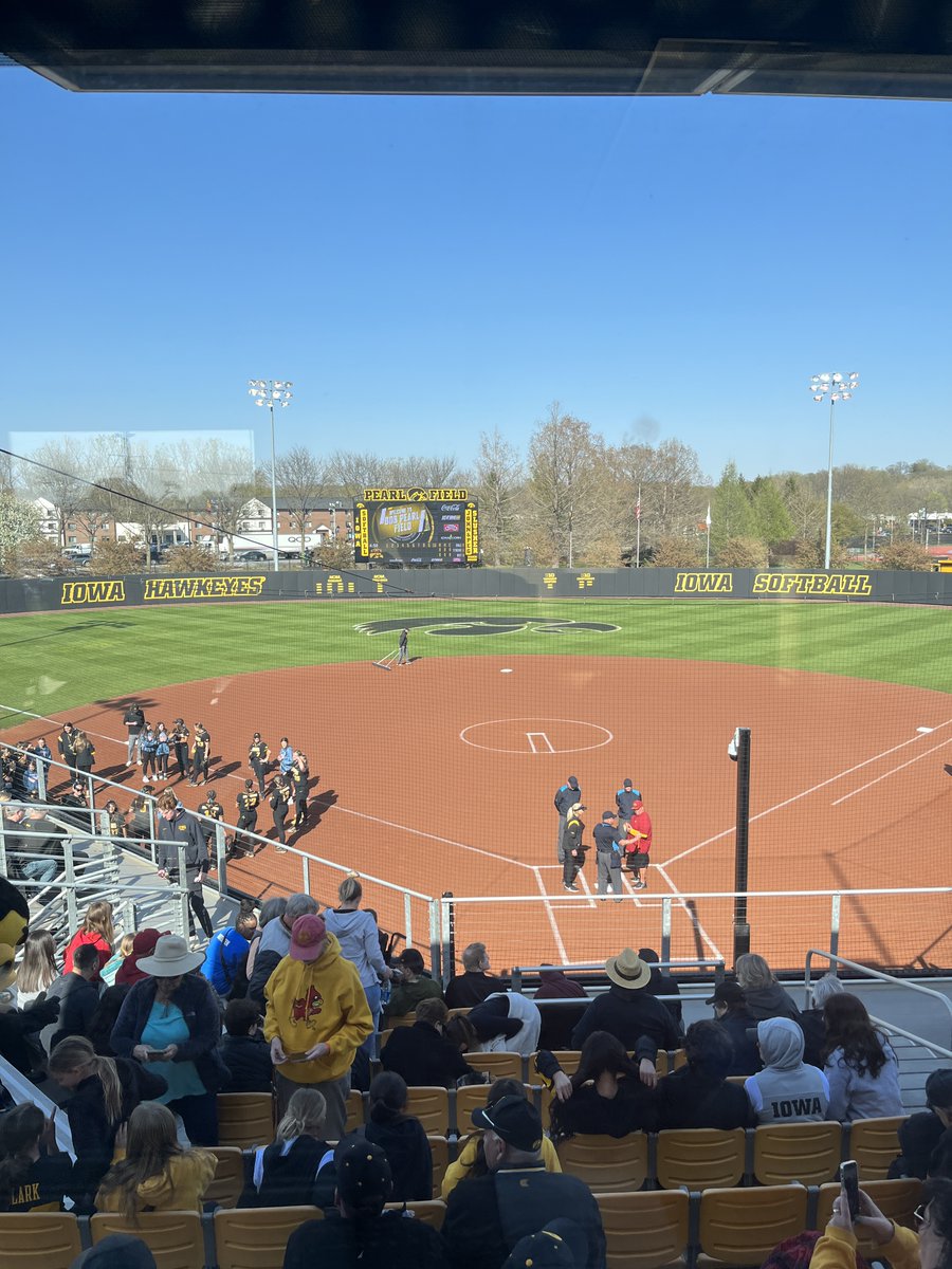 I'm on-site for <a href="/CycloneSB/">Iowa State Softball</a> taking on Iowa.

Jamie Pinkerton and co. have won 5 of their last 7 and looking to continue a late season push against an in-state rival. 

Follow for updates <a href="/ISDsports/">ISD Sports Desk</a>