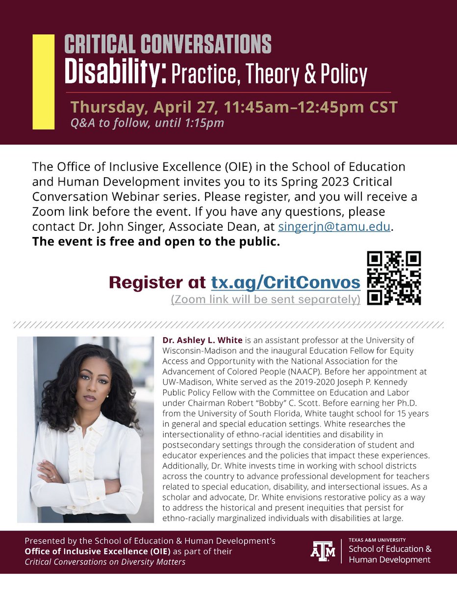 … very excited to be speaking in this very important topic at @sehdtamu