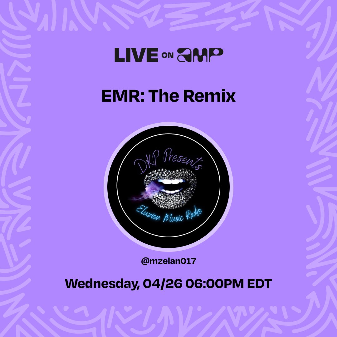 mzelan017's tweet photo. EMR: The Remix, is live. Don't miss it! Tune in!
https://t.co/G5e9qxK1J3 https://t.co/GzhgkRqeef