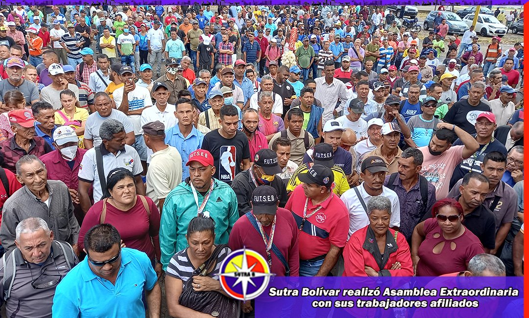 SutraBolivar's tweet photo. #26Abr | En el CTE Cachamay, Sutra Bolívar realizó una Asamblea Extraordinaria con sus afiliados, con el fin nombrar y aprobar la Junta Directiva Transitoria, la cual estará al frente de la institución para retomar su rol y velar por los derechos de los trabajadores.
#Bolívar https://t.co/3AtPO4uKdt