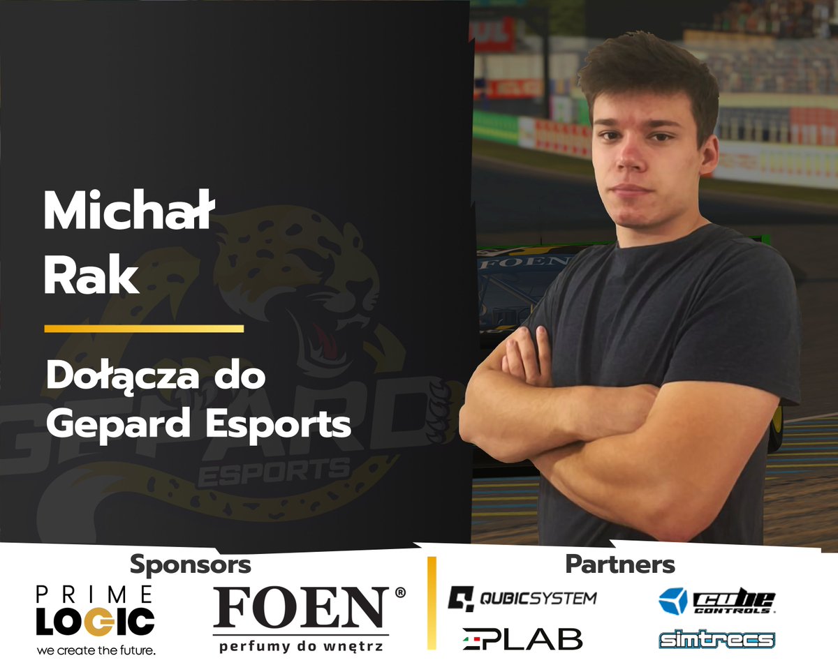 apexoneteam's tweet photo. ⭐️Michał Rak joins Gepard Esports!
Experienced driver is a great addition to our 1st team. We wish him good luck and keep our fingers crossed.
Welcome to the Gepard's herd, Michał!👋
#ReleaseGepard #simracing https://t.co/6CRDH58jHs