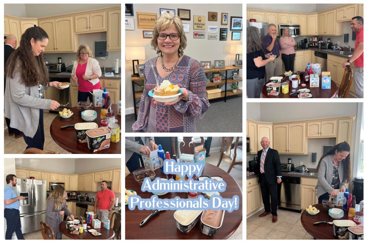 We had an ice cream social for our hard working administrative team.
Thank you all so much for always keeping us afloat.

#HappyAdministrativeProfessionalsDay #AdministrativeProfessionalsDay #MiddleOfTheWeek