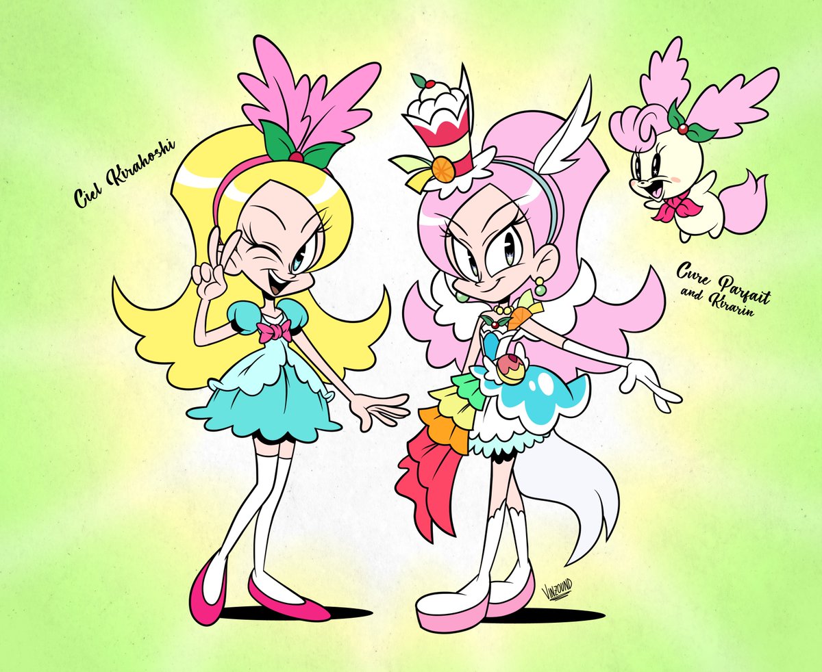 Ciel Kirahoshi / Cure Parfait and Kirarin from KiraKira☆Pretty