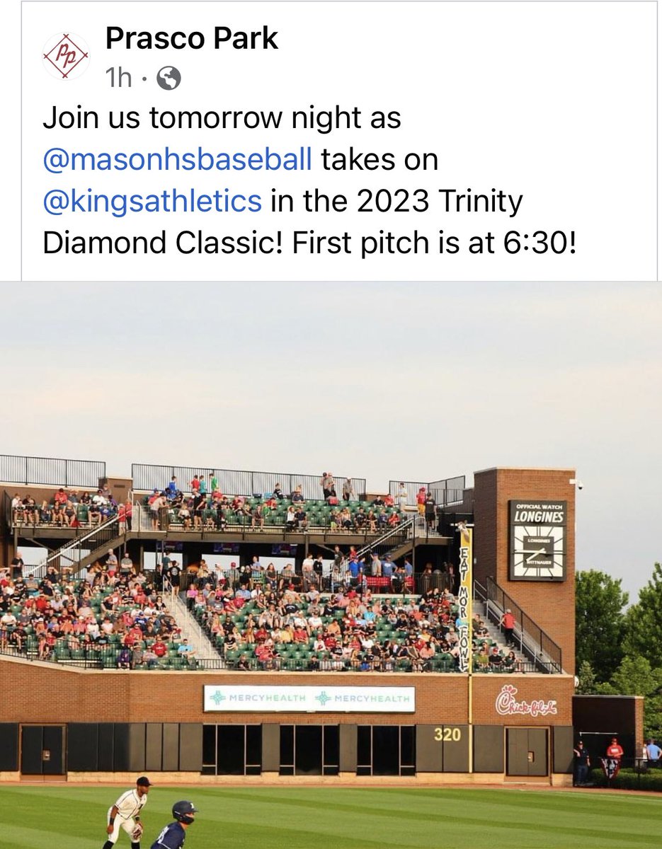 Join us tomorrow night at Prasco! Come out and cheer on Mason Comets! Free admission and concessions!
