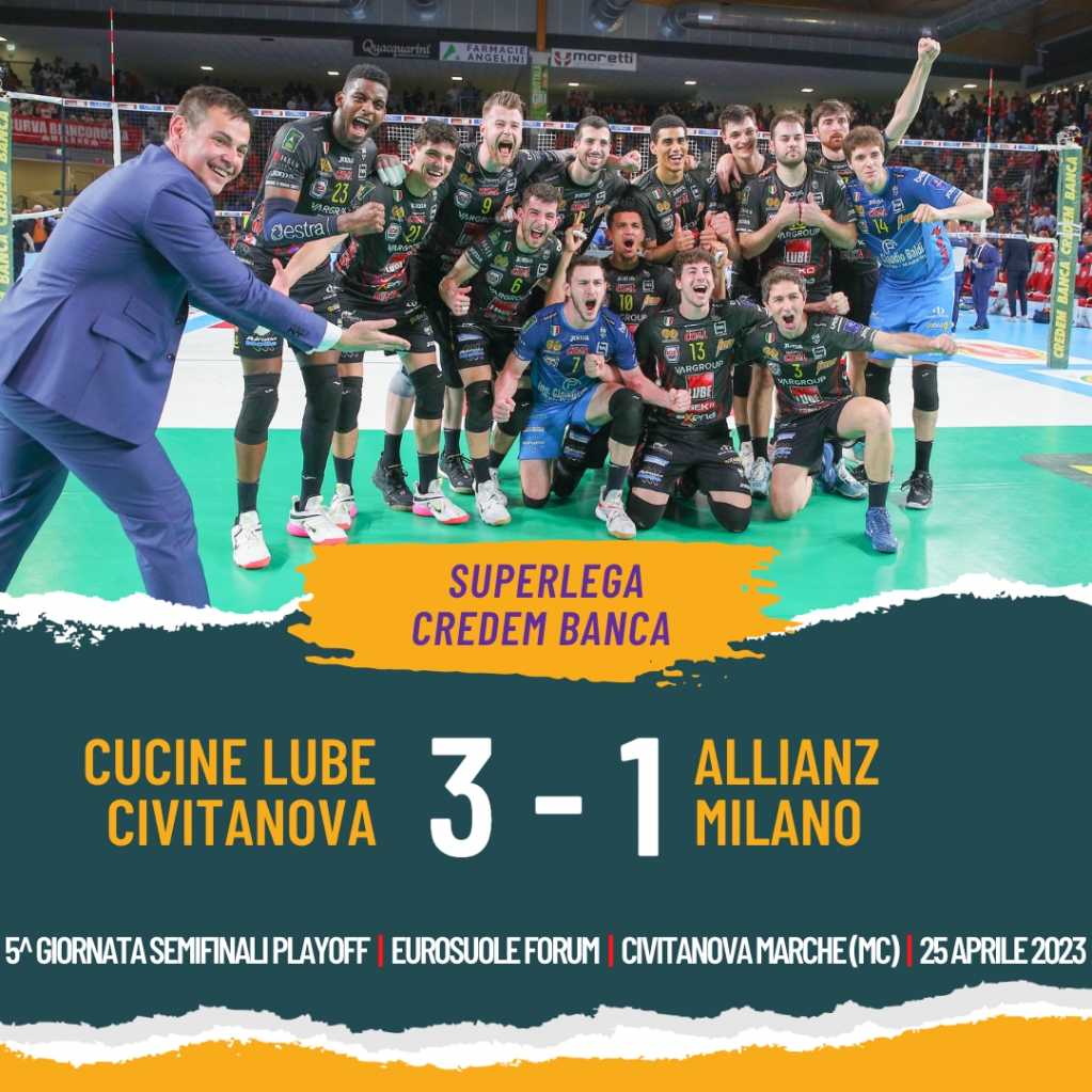 Volley_Addicted's tweet photo. #SuperLega #VolleyAddicted

SuperLega Credem Banca 2022/23 - PlayOff
Semifinali Scudetto - Gara 5
CUCINE LUBE CIVITANOVA 3 - ALLIANZ MILANO 1
Eurosuole Forum, Civitanova Marche (MC) - 25 aprile 2023

Gallery: https://t.co/PuoDJUZotH
Credit: Morotti Matteo/VolleyAddicted.com https://t.co/8GhX0mVv1w