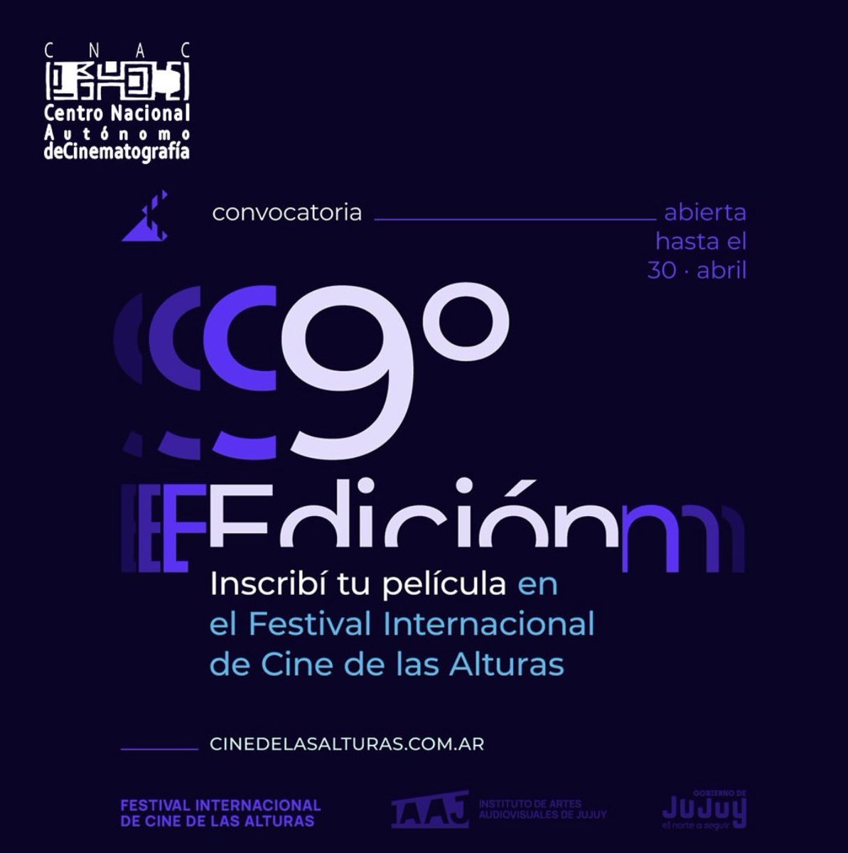 CNAC_Venezuela's tweet photo. 📢 La Embajada de Argentina en Venezuela invita a la comunidad cinematográfica de los países andinos a participar en la convocatoria a la 9na  edición del Festival Internacional de Cine de las Alturas https://t.co/j5FOUyiMtu
