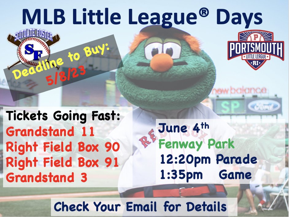 portsmouthLL's tweet image. #parade #catchagame #GoSox #littleleaguebaseball #littleleaguesoftball #peanuts #crackerjacks #takemeouttotheballgame @portsmouthLL @RedSox @MLB @USABaseball  @USASoftball  @PortsmouthPatch  @psd_ri @PortsmouthRI @fenwaypark @LittleLeague #scituatefosterll