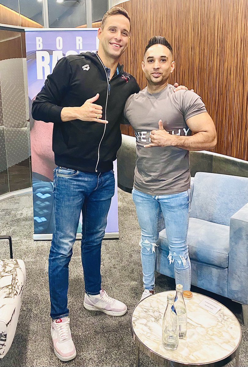 SamNaik01's tweet photo. Spent the day with swimming sensation โฆ@chadleclosโฉ today. What a phenomenal lad.
His new documentary #BornRacer hits screens next month. Be sure to check it out ! https://t.co/pfDEYRakU3
