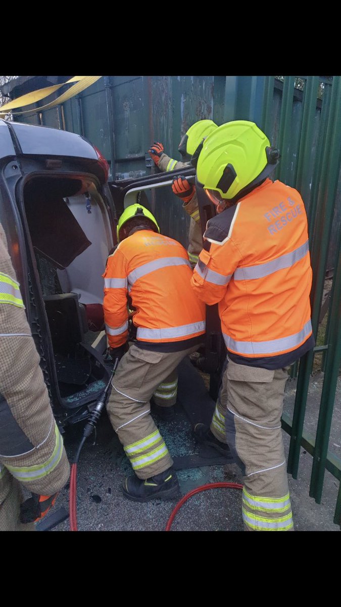 AcombOnCall's tweet photo. Brilliant RTC drill for the on call crew working alongside @FireAcomb White watch we had the task of extracting 2 casualty’s from  a car on its side big thanks to @fire_huntington White setting up the drill  🔥🚒📟 https://t.co/1xHtYBu9JZ