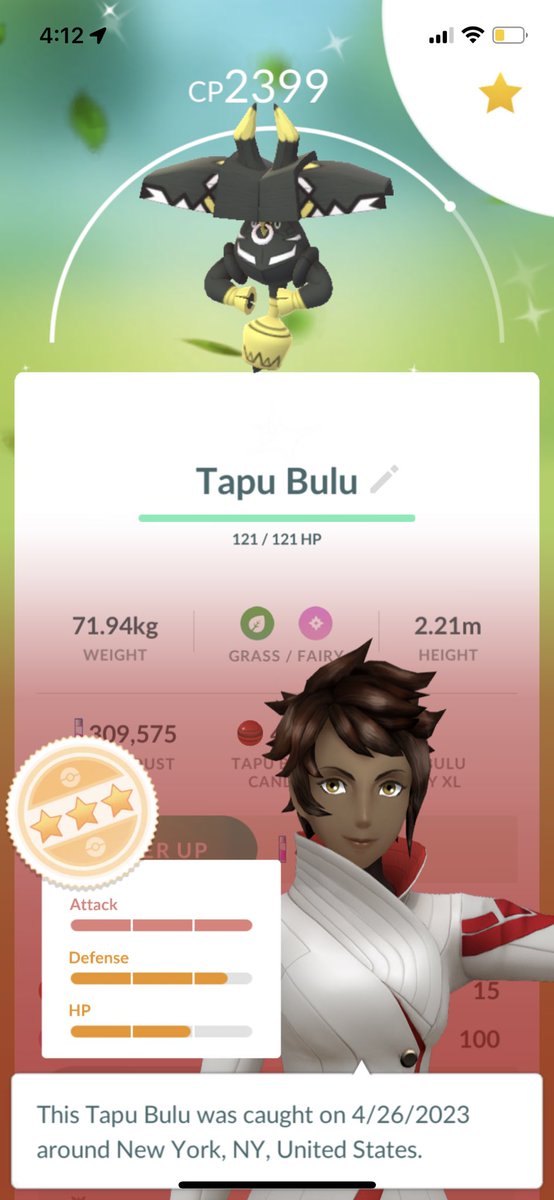 Ktee_baybee's tweet photo. 2nd Tapu Bulu Raid &amp; got my Shiny! ✨✨💛🖤 #ShinyTapuBulu #ShinyPokemon #PokemonGoMom #PokemonGo https://t.co/EXCo1JDgbE