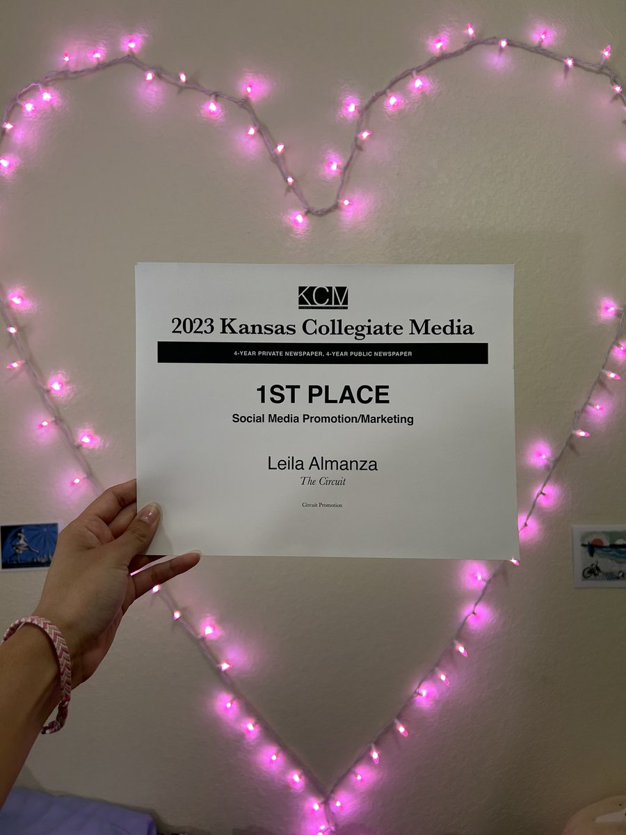 Very proud to be honored at the 2023 KCM Awards with 1st place in Social Media Promoting/Marketing for my work with The Circuit!