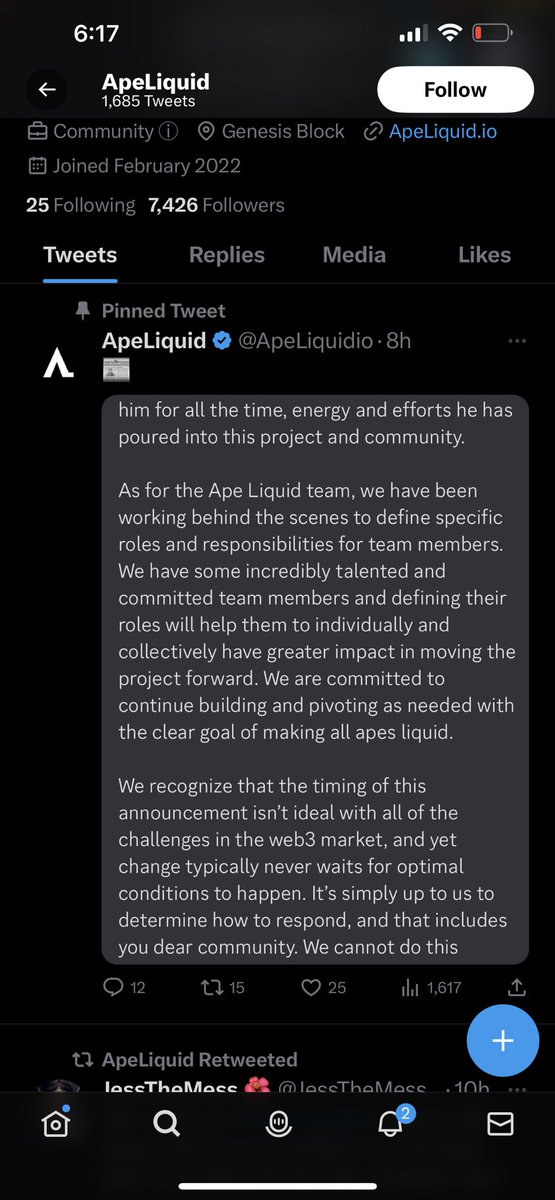 Bwhaahahhah when one of the captains of the ship gets the fuck off … you know that ship is sinking faster than you thought 😂👌 📉  #apeliquid #web3scam #notlegion #wedontrideanymore #nft #NFTCommunity #nftgiveaway #eth #opensea