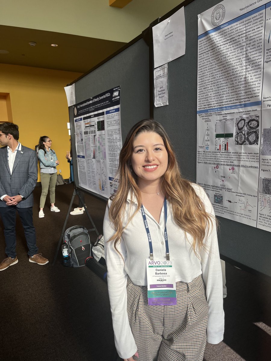 Come talk to ⁦<a href="/Dani_B1256/">Daniela Barbosa</a>⁩ from ⁦<a href="/SunLab19/">Lu Sun</a>⁩’s Laboratory while she presents at #ARVO2023 for the MIT Poster Award session. Going on now!