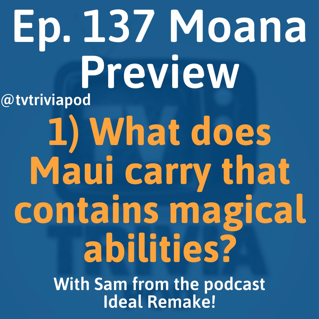 tvtriviapod's tweet photo. Ep 137 #moana preview with @IdealRemake! Coming out Tuesday!

Subscribe/support/follow in bio. Listen to all the questions and play along by subscribing anywhere you get podcasts!

#movies #trivia #podcast #tvtp #movietrivia #movietriviapodcast #disney #disneytrivia #disneymovie https://t.co/TaCfMqrcb3